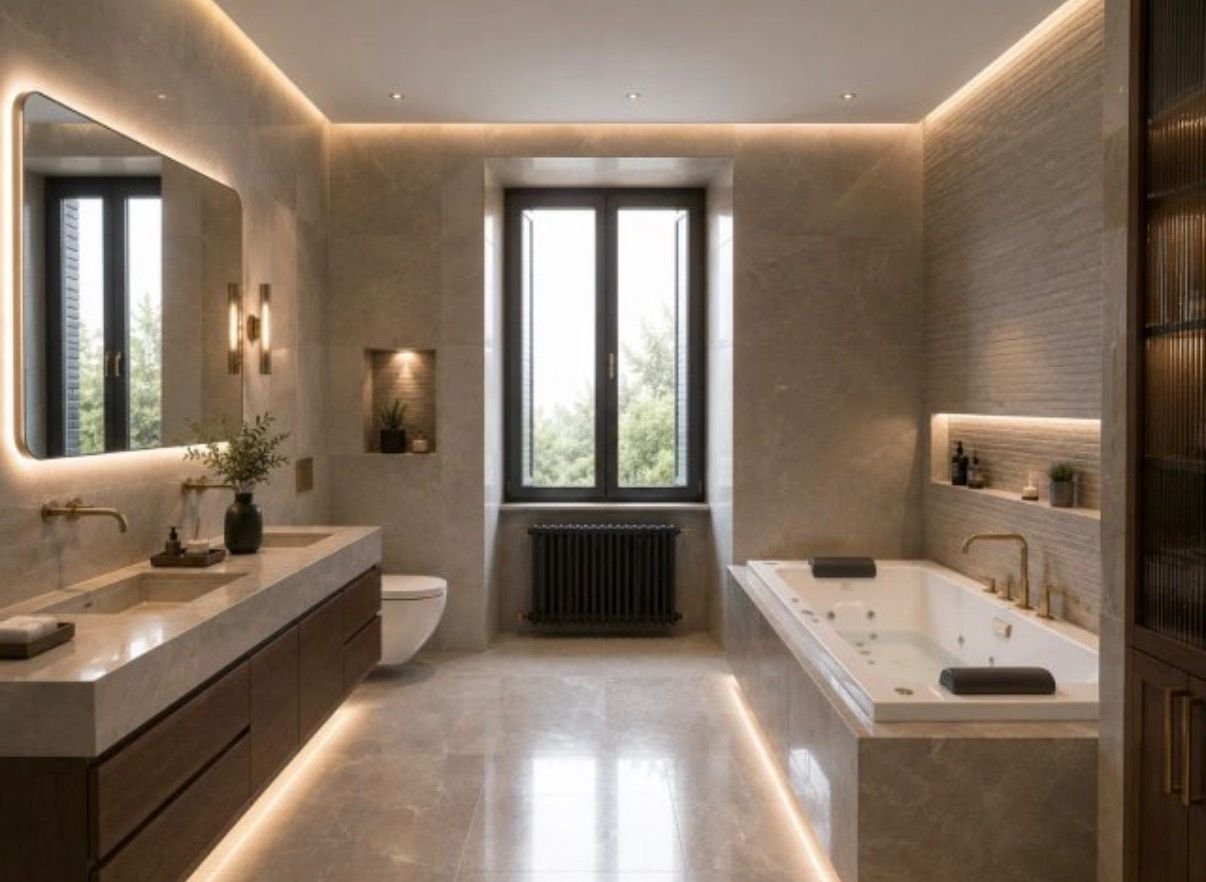 Baño totalmente reformado estilo moderno en BCN Baño totalmente reformado estilo moderno en BCN