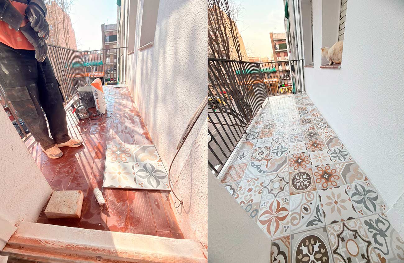 Reforma de terraza, antes y después Reforma de terraza, antes y después